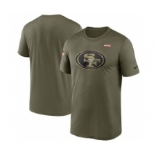 Men's San Francisco 49ers Football Olive 2021 Salute To Service Legend Performance T-Shirt