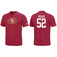 Nike San Francisco 49ers #52 Patrick Willis Name & Number NFL T-Shirt - Red