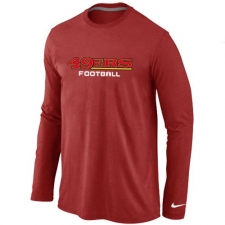 Nike San Francisco 49ers Authentic Font Long Sleeve NFL T-Shirt - Red