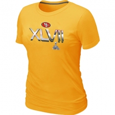 San Francisco 49ers Women's 2012 Super Bowl XLVII On Our Way NFL T-Shirt - Yellow