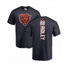 Football Chicago Bears #88 Riley Ridley Navy Blue Backer T-Shirt