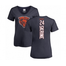 Football Women's Chicago Bears #24 Buster Skrine Navy Blue Backer T-Shirt