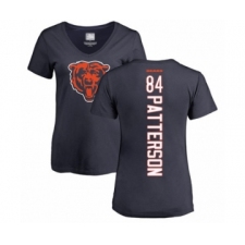 Football Women's Chicago Bears #84 Cordarrelle Patterson Navy Blue Backer T-Shirt