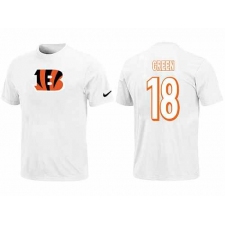 Nike Cincinnati Bengals #18 A.J. Green Name & Number NFL T-Shirt - White