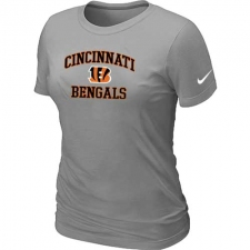Nike Cincinnati Bengals Women's Heart & Soul NFL T-Shirt - Light Grey