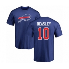 Football Buffalo Bills #10 Cole Beasley Royal Blue Name & Number Logo T-Shirt
