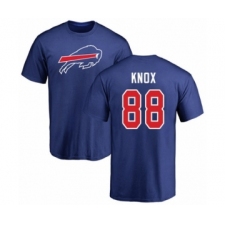 Football Buffalo Bills #88 Dawson Knox Royal Blue Name & Number Logo T-Shirt