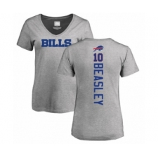 Football Women's Buffalo Bills #10 Cole Beasley Ash Backer V-Neck T-Shirt