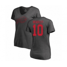 Football Women's Buffalo Bills #10 Cole Beasley Ash One Color T-Shirt
