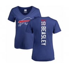 Football Women's Buffalo Bills #10 Cole Beasley Royal Blue Backer T-Shirt