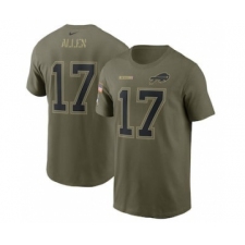 Men's Buffalo Bills Josh Allen Football Camo 2021 Salute To Service Name & Number T-Shirt