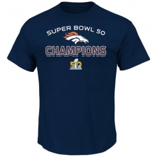 NFL Denver Broncos Majestic Super Bowl 50 Champions Beyond Victory T-Shirt - Navy