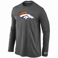Nike Denver Broncos Team Logo Long Sleeve NFL T-Shirt - Dark Grey