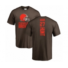 Football Cleveland Browns #27 Kareem Hunt Brown Backer T-Shirt