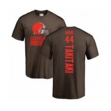 Football Cleveland Browns #44 Sione Takitaki Brown Backer T-Shirt