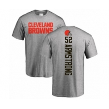 Football Cleveland Browns #52 Ray-Ray Armstrong Ash Backer T-Shirt