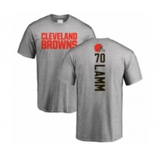 Football Cleveland Browns #70 Kendall Lamm Ash Backer T-Shirt