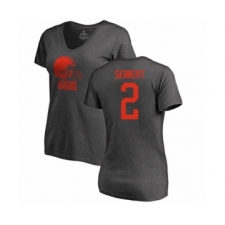 Football Women's Cleveland Browns #2 Austin Seibert Ash One Color T-Shirt