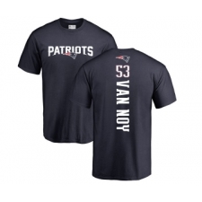 Football New England Patriots #53 Kyle Van Noy Navy Blue Backer T-Shirt