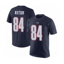 Football New England Patriots #84 Benjamin Watson Navy Blue Rush Pride Name & Number T-Shirt