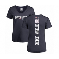 Football Women's New England Patriots #88 Austin Seferian-Jenkins Navy Blue Backer T-Shirt