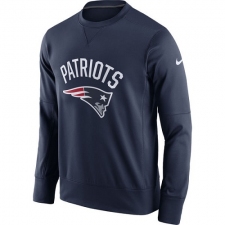 NFL Men's New England Patriots Nike Navy Sideline Circuit Performance Sweatshirt
