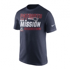 NFL Men's New England Patriots Nike Navy Super Bowl LI Bound On a Mission T-Shirt