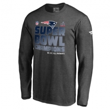 NFL Men's New England Patriots Pro Line by Fanatics Branded Charcoal Super Bowl LI Champions Trophy Collection Locker Room Long Sleeve T-Shirt