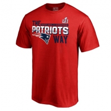 NFL Men's New England Patriots Pro Line by Fanatics Branded Red Super Bowl LI Champions Local Way T-Shirt