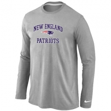 Nike New England Patriots Heart & Soul Long Sleeve NFL T-Shirt - Grey