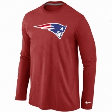Nike New England Patriots Team Logo Long Sleeve NFL T-Shirt - Red