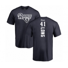 Football Los Angeles Rams #41 David Long Navy Blue Backer T-Shirt