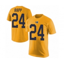 Men's Los Angeles Rams #24 Taylor Rapp Gold Rush Pride Name & Number T-Shirt