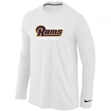 Nike Los Angeles Rams Authentic Font Long Sleeve NFL T-Shirt - White