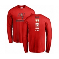 Football Tampa Bay Buccaneers #45 Devin White Red Backer Long Sleeve T-Shirt