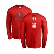 Football Tampa Bay Buccaneers #93 Ndamukong Suh Red Backer Long Sleeve T-Shirt