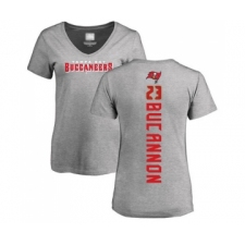 Football Women's Tampa Bay Buccaneers #23 Deone Bucannon Ash Backer T-Shirt