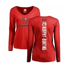Football Women's Tampa Bay Buccaneers #26 Sean Murphy-Bunting Red Backer Long Sleeve T-Shirt