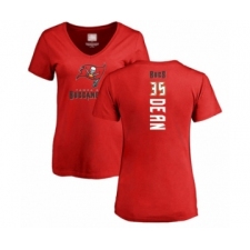 Football Women's Tampa Bay Buccaneers #35 Jamel Dean Red Backer T-Shirt