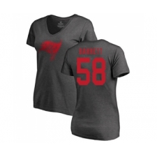 Football Women's Tampa Bay Buccaneers #58 Shaquil Barrett Ash One Color T-Shirt