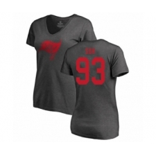 Football Women's Tampa Bay Buccaneers #93 Ndamukong Suh Ash One Color T-Shirt