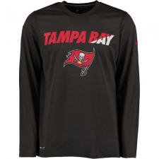 NFL Men's Tampa Bay Buccaneers Nike Charcoal Legend Staff Practice Long Sleeve Performance T-Shirt