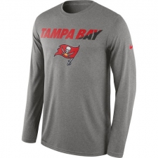 NFL Men's Tampa Bay Buccaneers Nike Heather Gray Legend Staff Practice Long Sleeve Performance T-Shirt