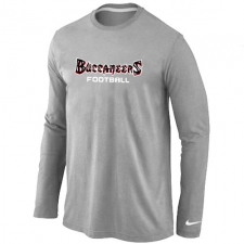 Nike Tampa Bay Buccaneers Authentic Font Long Sleeve NFL T-Shirt - Grey