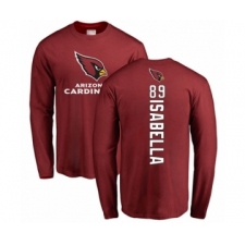 Football Arizona Cardinals #89 Andy Isabella Maroon Backer Long Sleeve T-Shirt