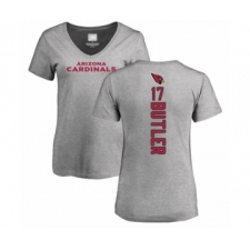 Football Women's Arizona Cardinals #17 Hakeem Butler Ash Backer V-Neck T-Shirt