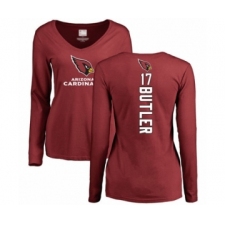 Football Women's Arizona Cardinals #17 Hakeem Butler Maroon Backer Long Sleeve T-Shirt