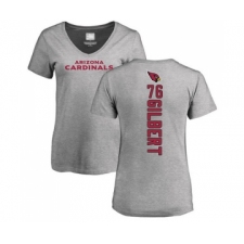 Football Women's Arizona Cardinals #76 Marcus Gilbert Ash Backer V-Neck T-Shirt