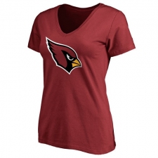 NFL Women Arizona Cardinals Pro Line Cardinal Primary Team Logo Slim Fit T-Shirt