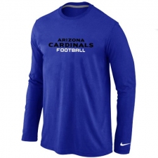 Nike Arizona Cardinals Authentic Font Long Sleeve NFL T-Shirt Blue